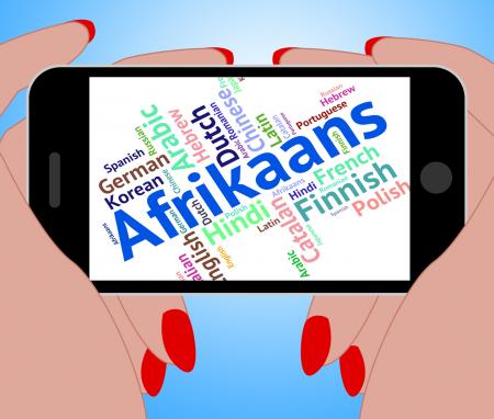 Afrikaans Word Represents Foreign Language And Communication