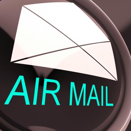 Air Mail Envelope Shows International Delivery By Airplane