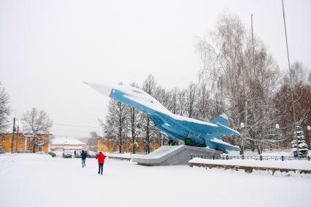 Airplane Monument in Winter