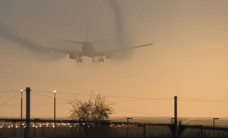 airport and fog