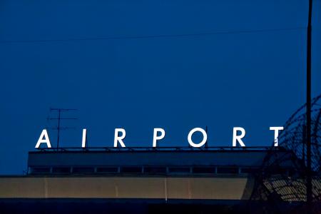 Airport at night