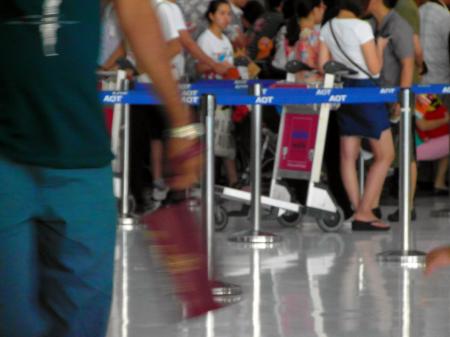 Airport Passengers Walking