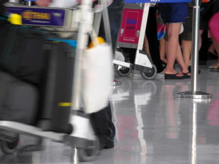 Airport Passengers Walking