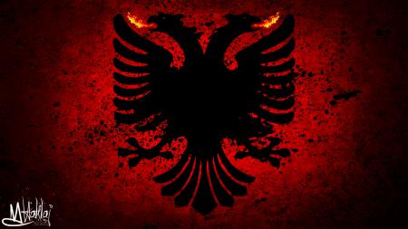 Albania Grunge Flag