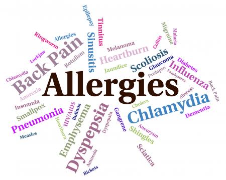 Allergies Problem Shows Ill Health And Affliction