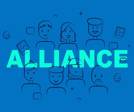 Alliance Of People Means Cooperate Cooperation And Team