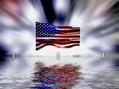 American Flag Reflection