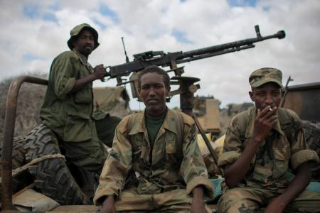 AMISOM forces in Saa'moja outside Kismayo 13