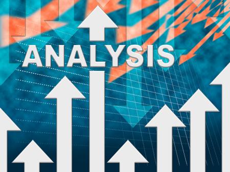 Analysis Graph Shows Data Analytics And Research