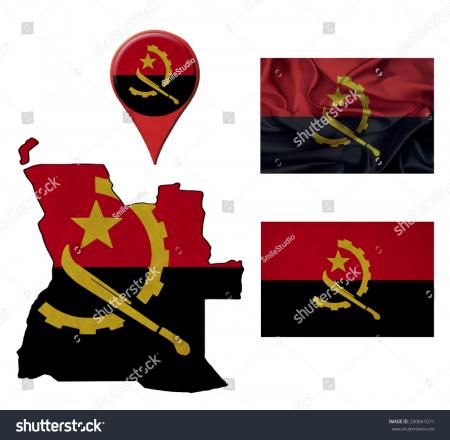 Angola Grunge Flag