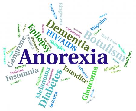 Anorexia Illness Represents Sickly Looking And Afflictions
