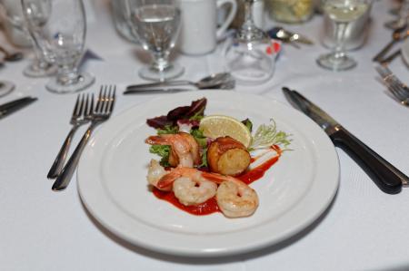 Appetizer of shrimp and scallop