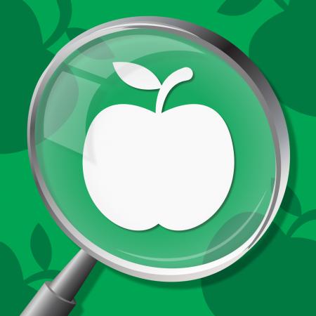 Apple Magnifier Means Diet Organic And Searches