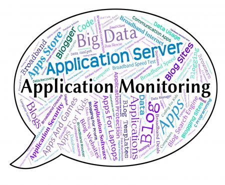 Application Monitoring Shows Words Text And Monitors