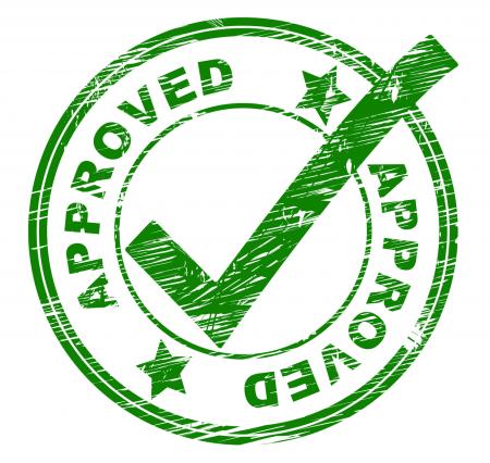 Approved Stamp Indicates All Right And OK