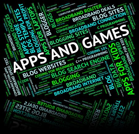 Apps And Games Represents Play Time And Application