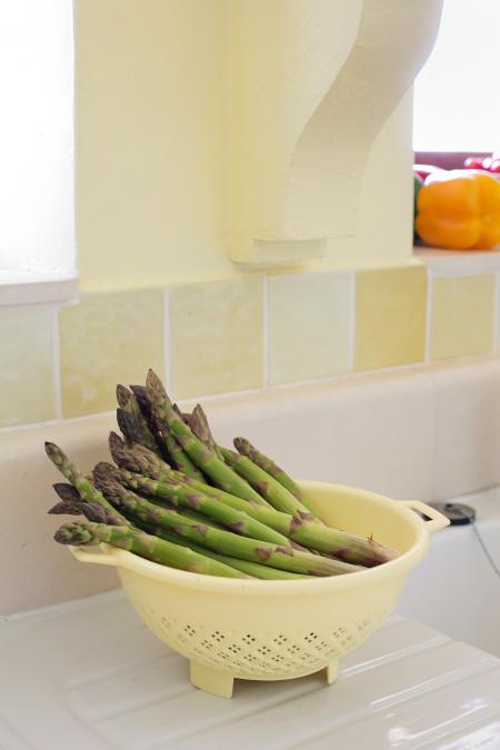 Asparagus in Kitchen