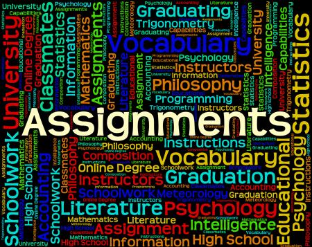 Assignments Word Represents Exercise Tasks And Undertaking