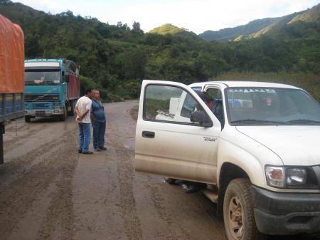 At a roadblock on the road to Tarija