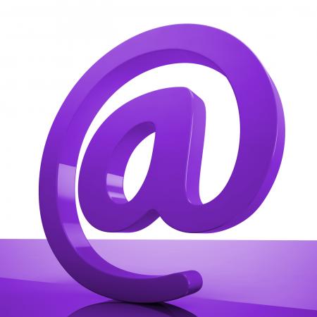 At Sign Means Online Mailing Communication Icon