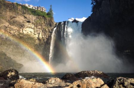 At the base of Snoqualmie Falls