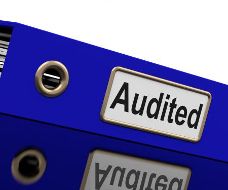 Audited Audit Indicates Auditor Verification And Binder