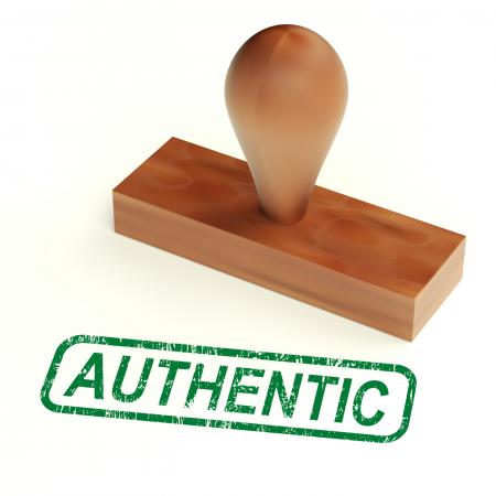 Authentic Rubber Stamp Showing Real Genuine Product