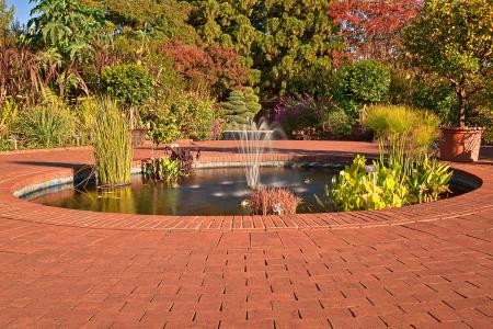 Autumn Arboretum Fountain - HDR