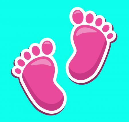 Baby Feet Represents Tiny Toes And Babies