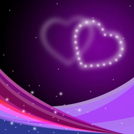 Background Heart Represents Valentines Day And Affection