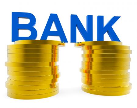 Bank Savings Represents Advance Financial And Growth