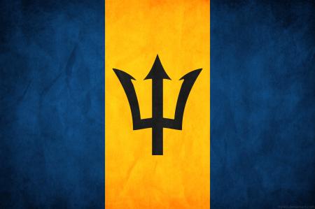 Barbados Grunge Flag