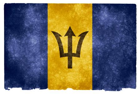 Barbados Grunge Flag
