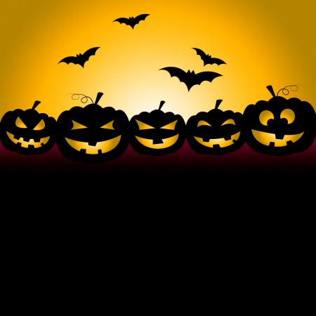 Bats Halloween Indicates Trick Or Treat And Celebration