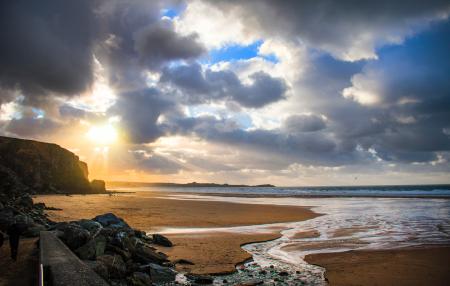 Beach Shore during Sunset