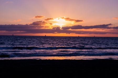 Beach Side Photo during Sunset