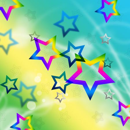 Beach Stars Background Means Shining In Sky