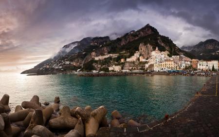 Beach With White Houses during Day Time