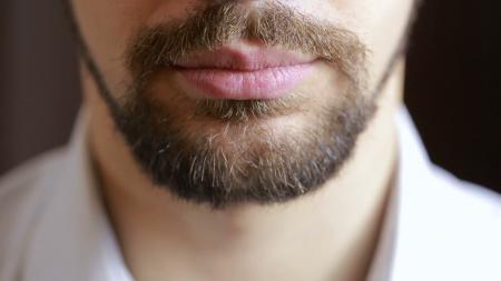 Beard and lips