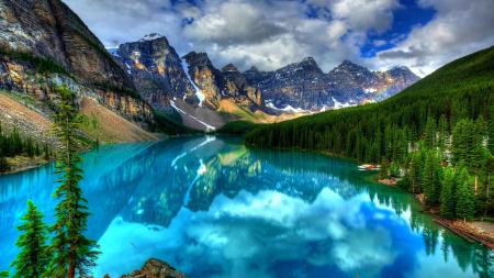 Beautiful blue lake