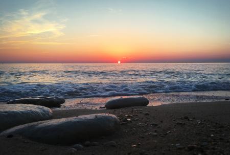 Beautiful Sunrise over the Adriatic Sea , Sirolo, #Italy