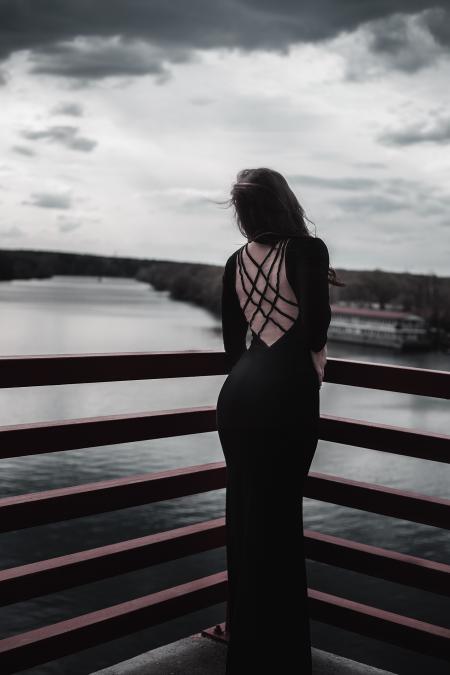 Beauty in Black Dress