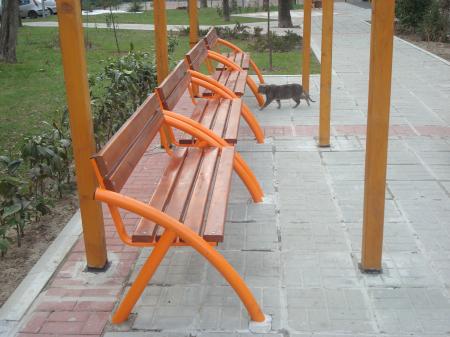 Benches in the park