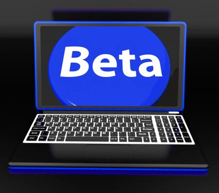 Beta On Laptop Shows Online Demo Software Or Development