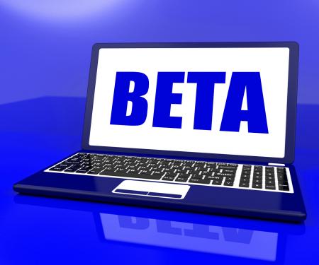 Beta On Laptop Shows Trial Software Or Development Online