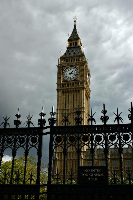 Big Ben behind the gates