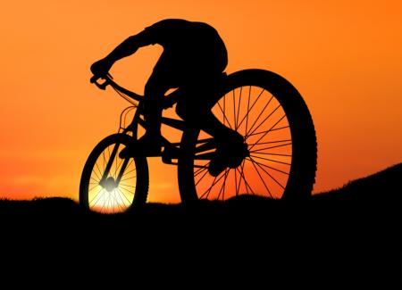 Biking into the Sunset