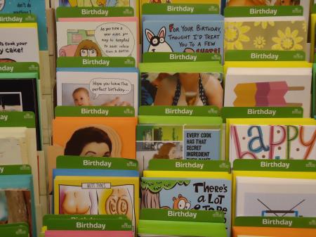 Birthday cards rack