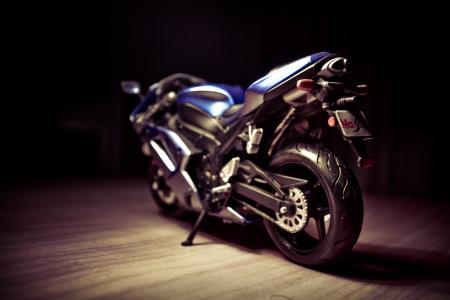 Black and Blue Sports Bike