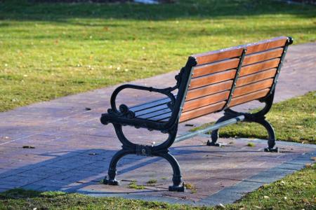 Black and Brown Wooden Bench Photo